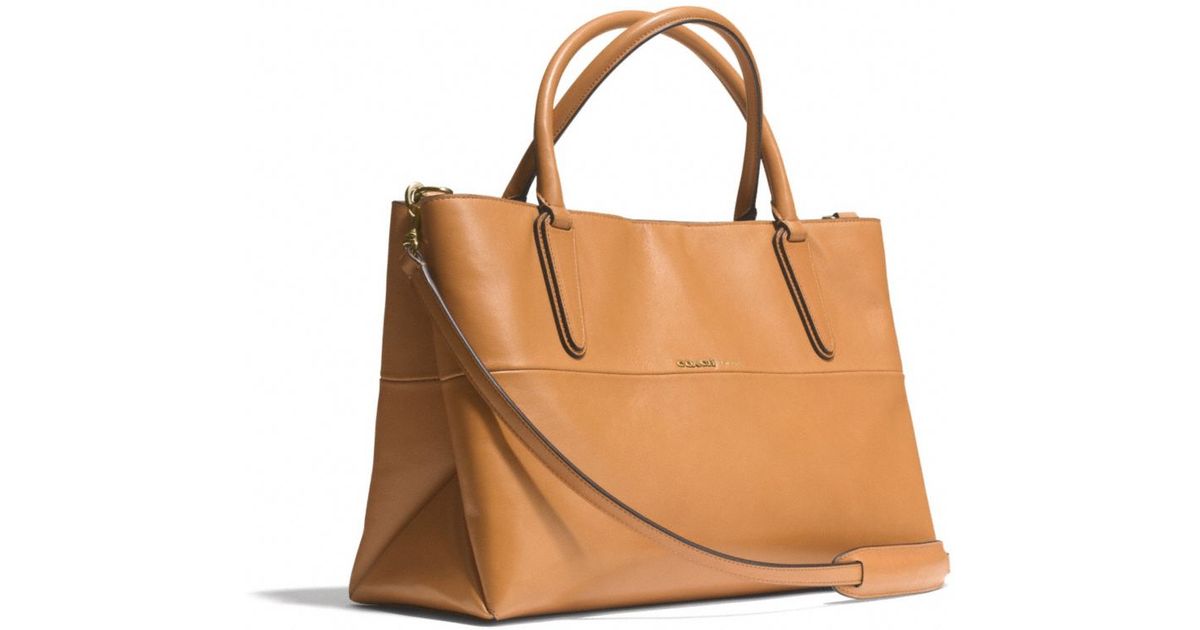 Lyst Coach Soft Borough Bag In Na Leather Brown