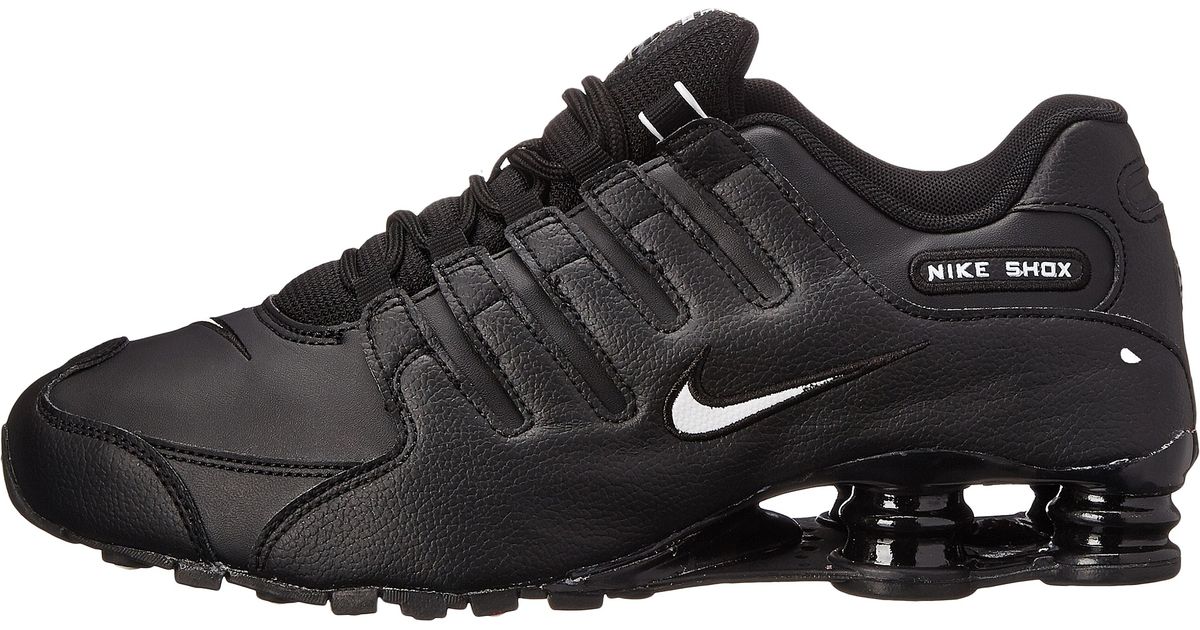 nike shox nz eu black white