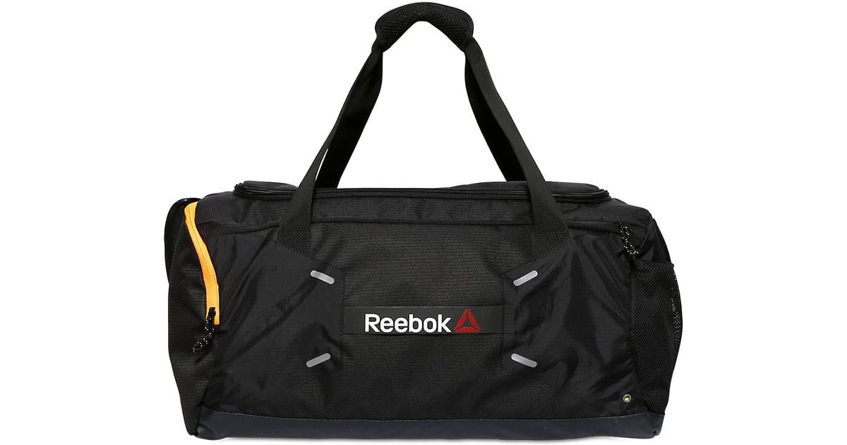 Lyst Reebok 48 L Nylon Ripstop Duffel Gym Bag In Black For Men