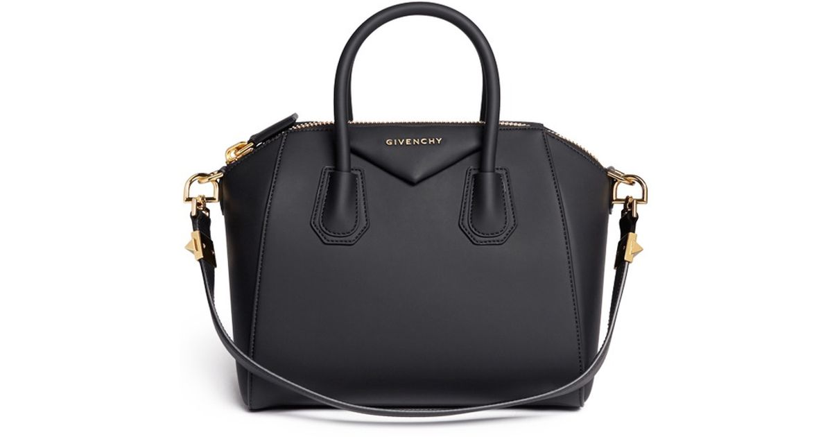 Givenchy Black Antigona Small Rubberized Shoulder Bag