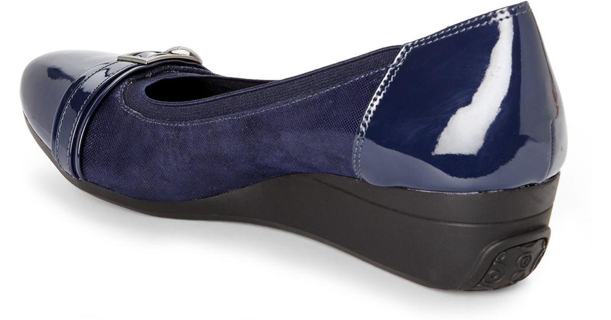 navy blue anne klein shoes