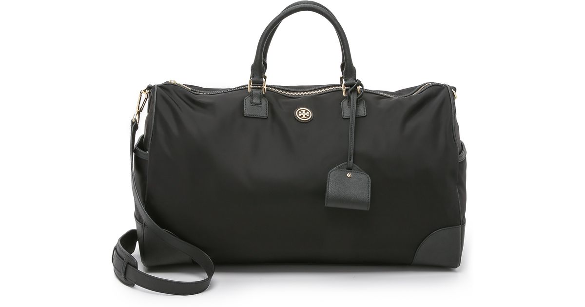 Lyst Tory Burch Nylon Dena Duffel Bag Black In