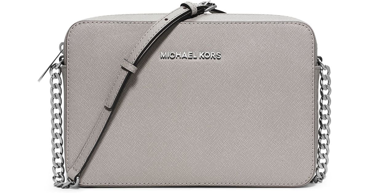 Lyst Michael Kors Jet Set Travel Large Crossbody Bag In Gray