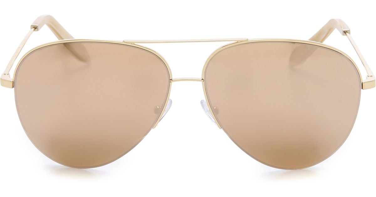 Victoria beckham Classic Victoria Sunglasses in Metallic Lyst