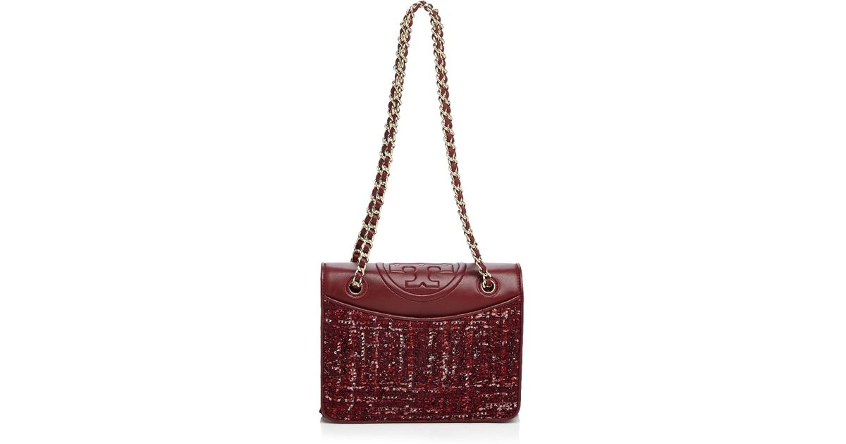 tory burch fleming tweed convertible shoulder bag