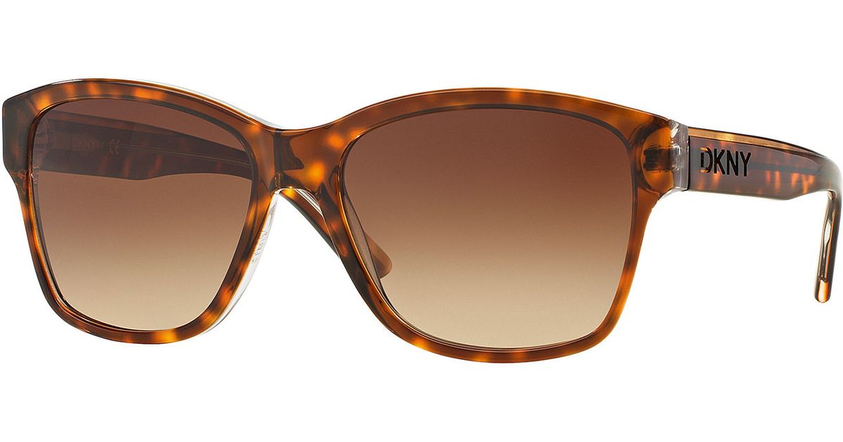 Dkny Smooth Square Sunglasses in Brown for Men | Lyst