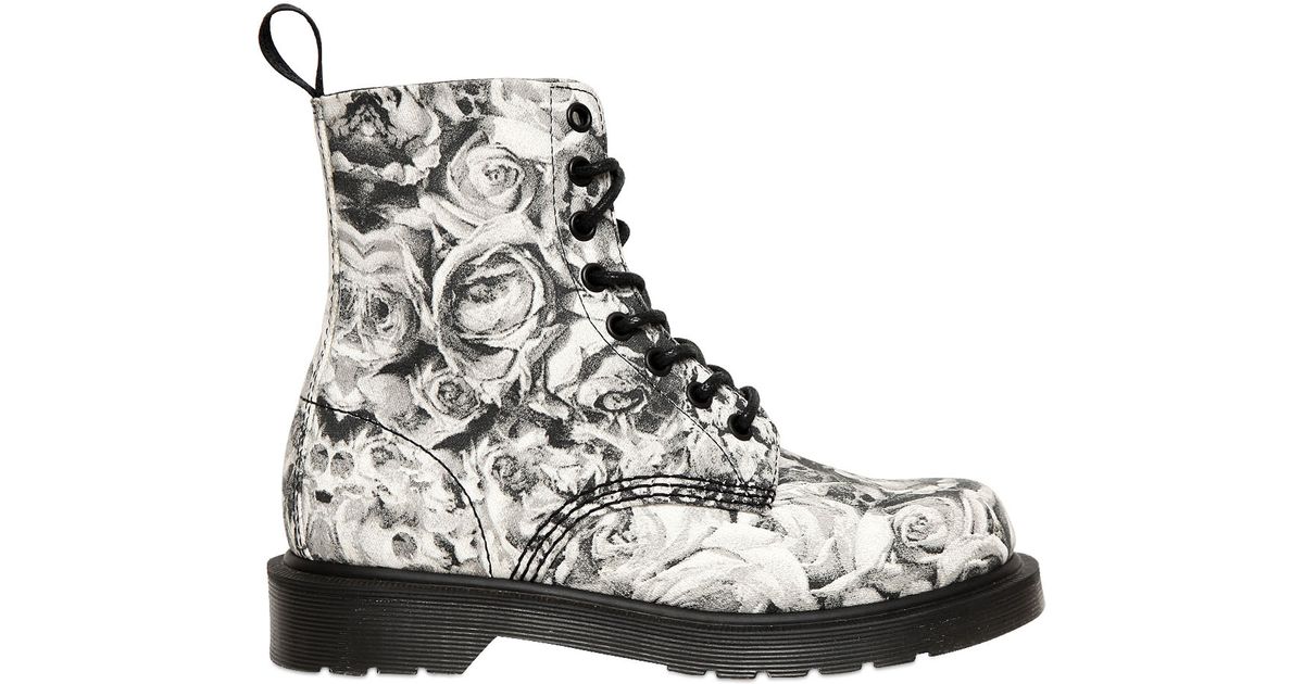 dr martens floral canvas boots