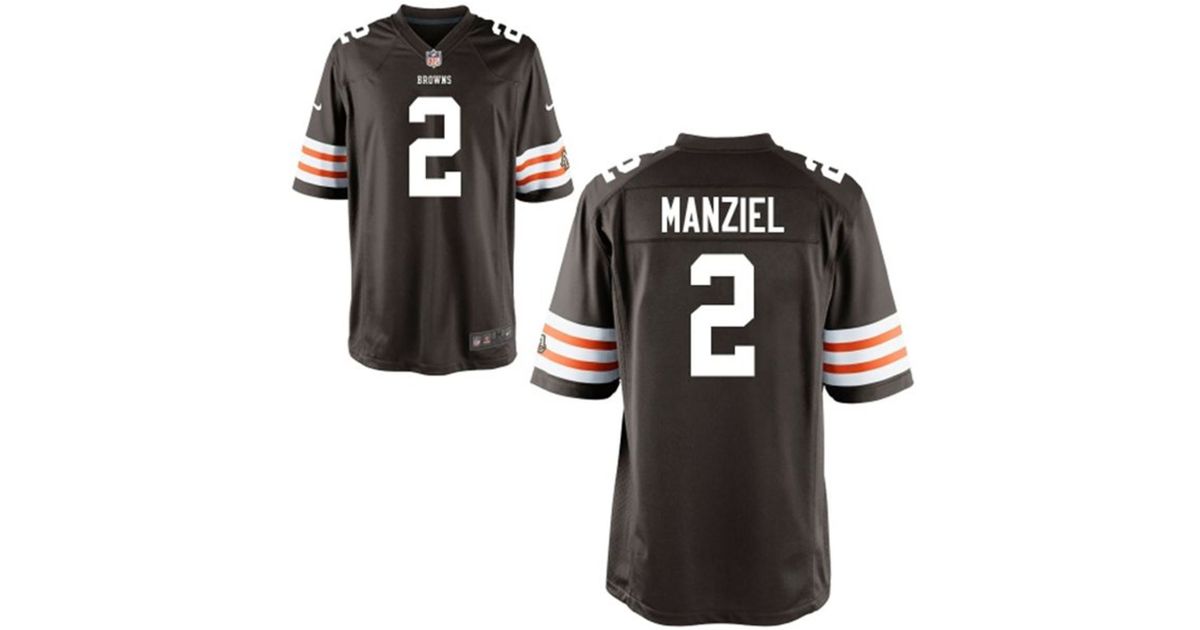 Nike Men\u0026#39;s Johnny Manziel Cleveland Browns Game Jersey in Brown ...  