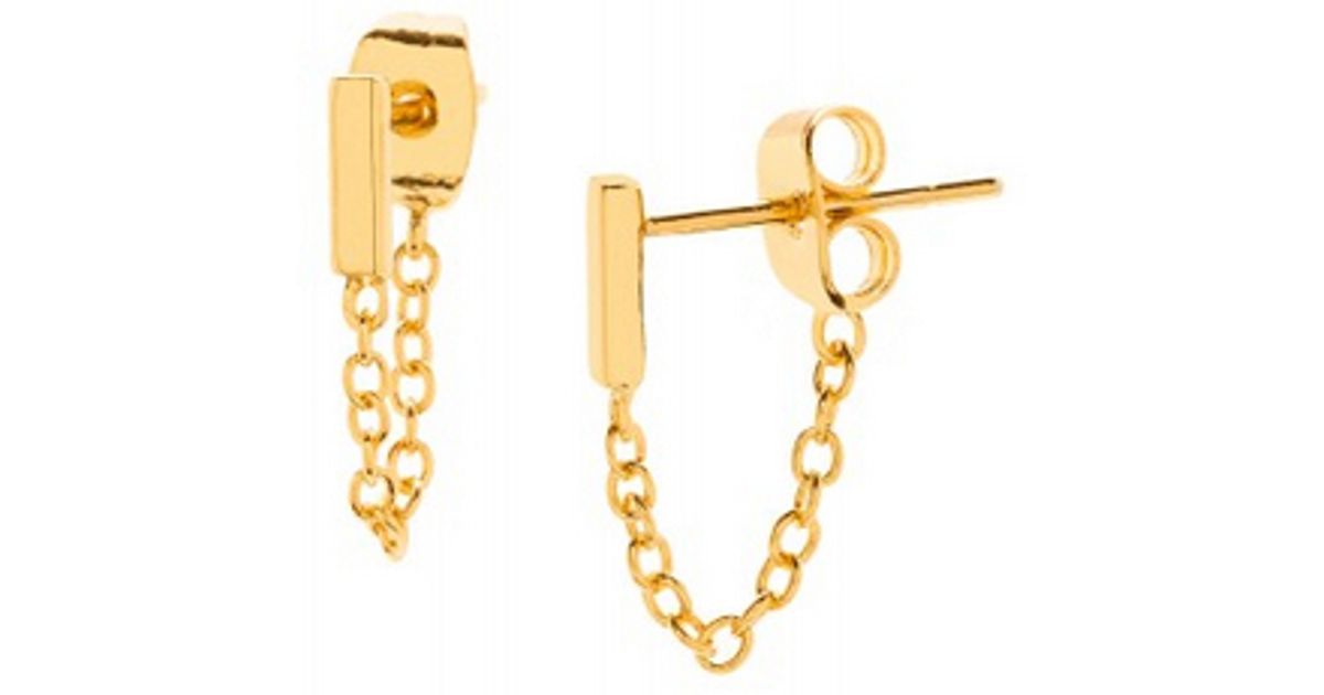 Gorjana Mave Chain Loop Earrings in Gold Lyst