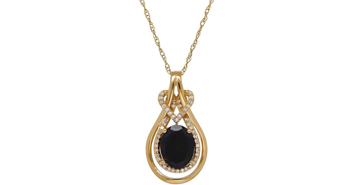 Lyst Lord Taylor 14k Yellow Gold Black Onyx Pendant In Metallic