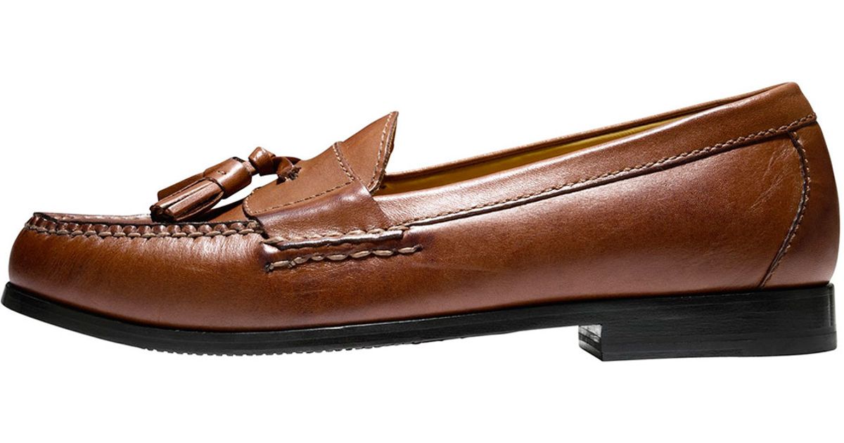 cole haan pinch tassel saddle tan
