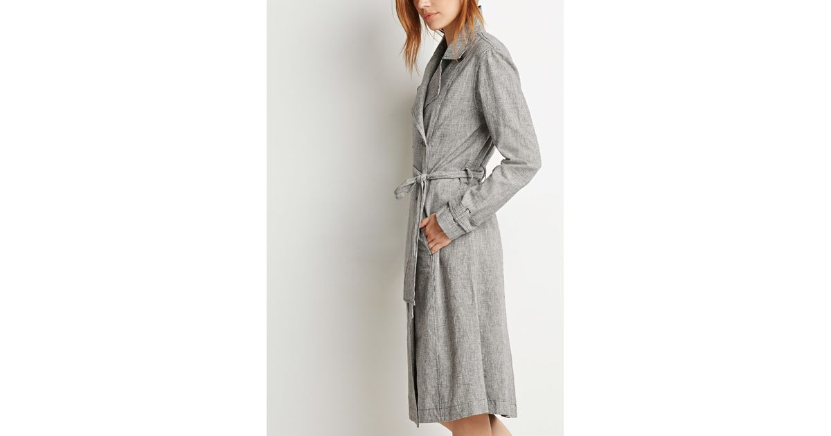 Forever 21 Contemporary Houndstooth Patterned Trench Coat In Black 3 1 Phillip Lim Houndstooth Wool Trenchcoat
