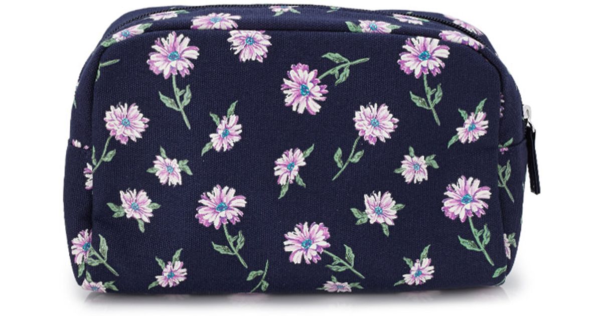 Forever 21 Floral Print Cosmetic Bag In Blue Lyst