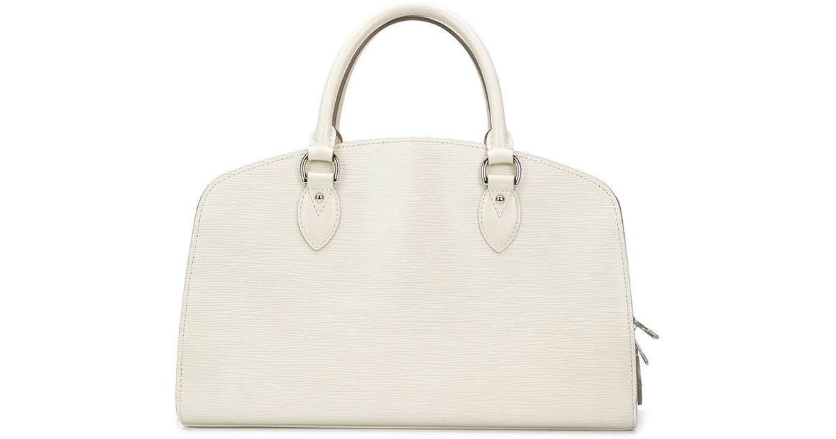 Louis vuitton Bowling Style Tote Bag in White | Lyst