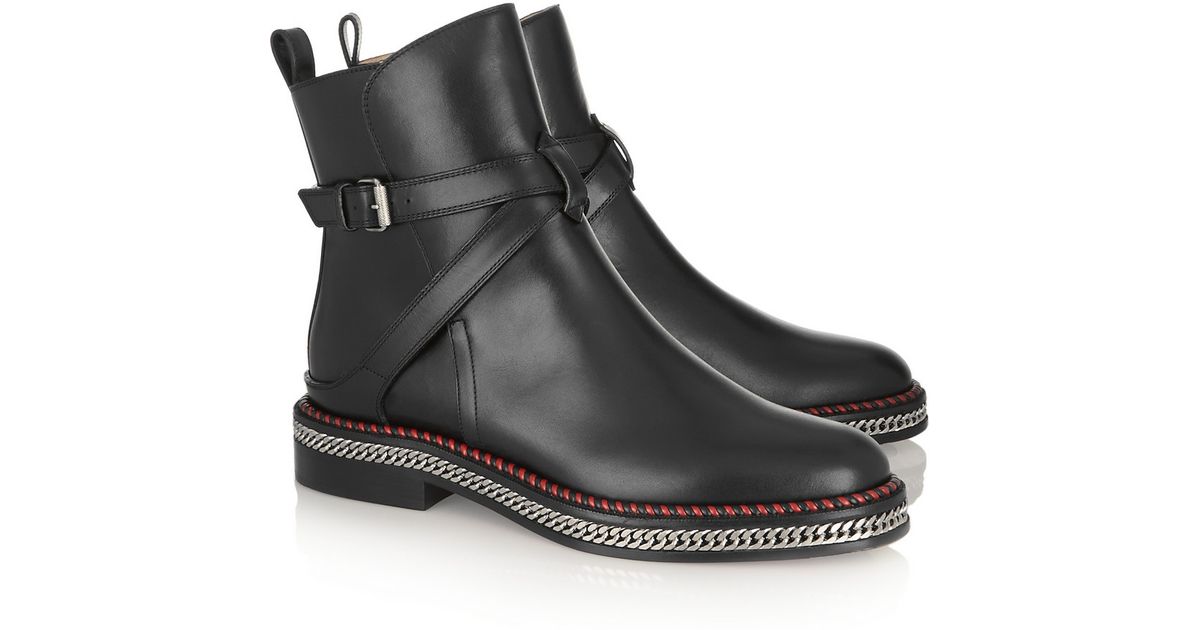 christian louboutin chelsea chain 20 leather ankle boots christian louboutin chelsea chain 20 leather ankle boots