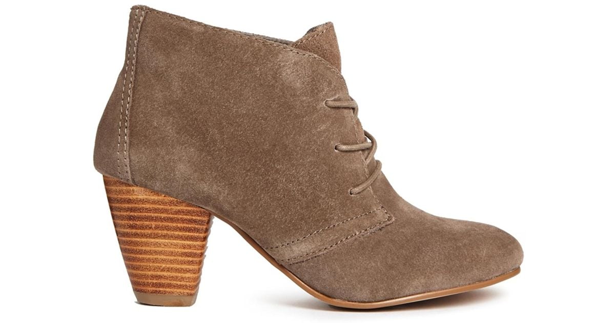 Aldo Belzemire Lace Up Heeled Boots in Brown | Lyst