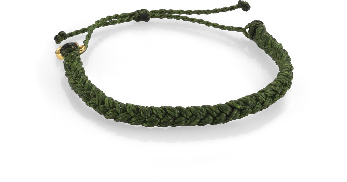 Pura vida Braided Bracelet in Green | Lyst