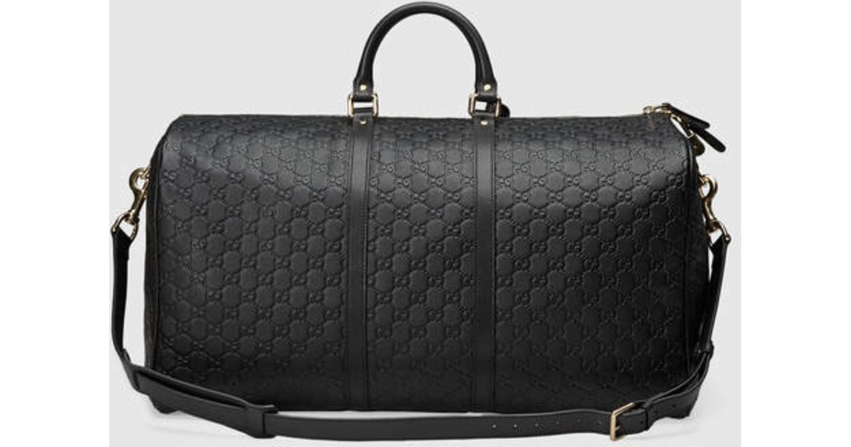 Gucci Black Large Ssima Carry On Duffle For Men