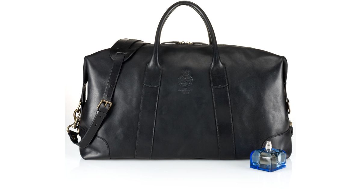 Lyst Polo Ralph Lauren Core Leather Duffle Bag In Black For Men