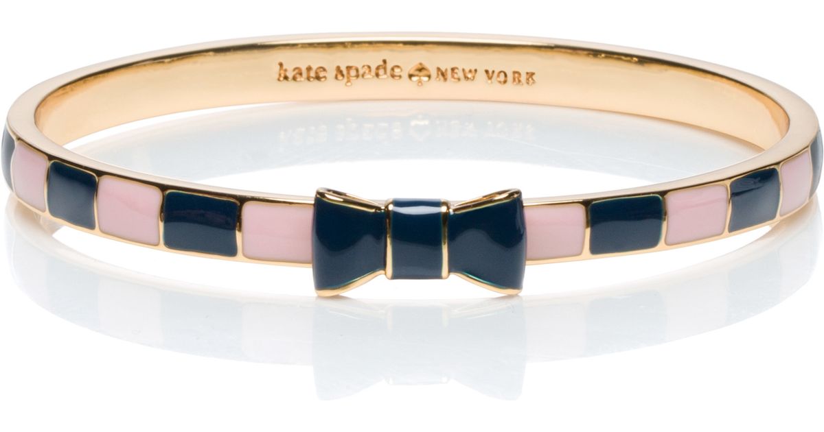Lyst Kate Spade New York Take A Bow Striped Bangle In Blue