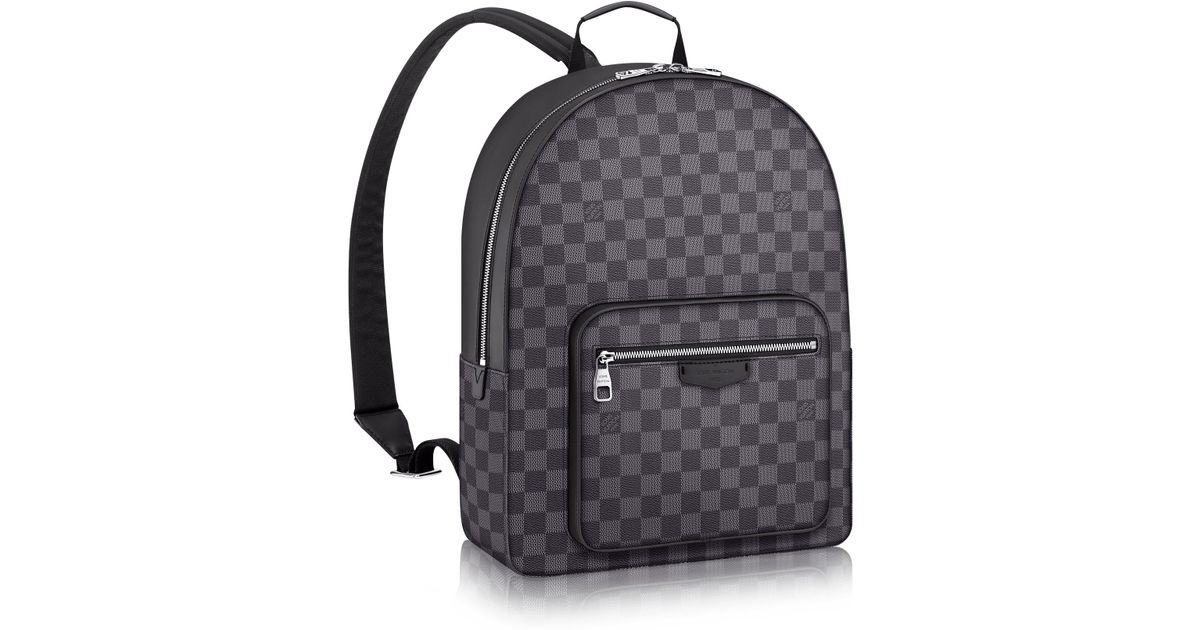 Louis vuitton Josh Canvas and Leather Backpack in Gray for Men | Lyst