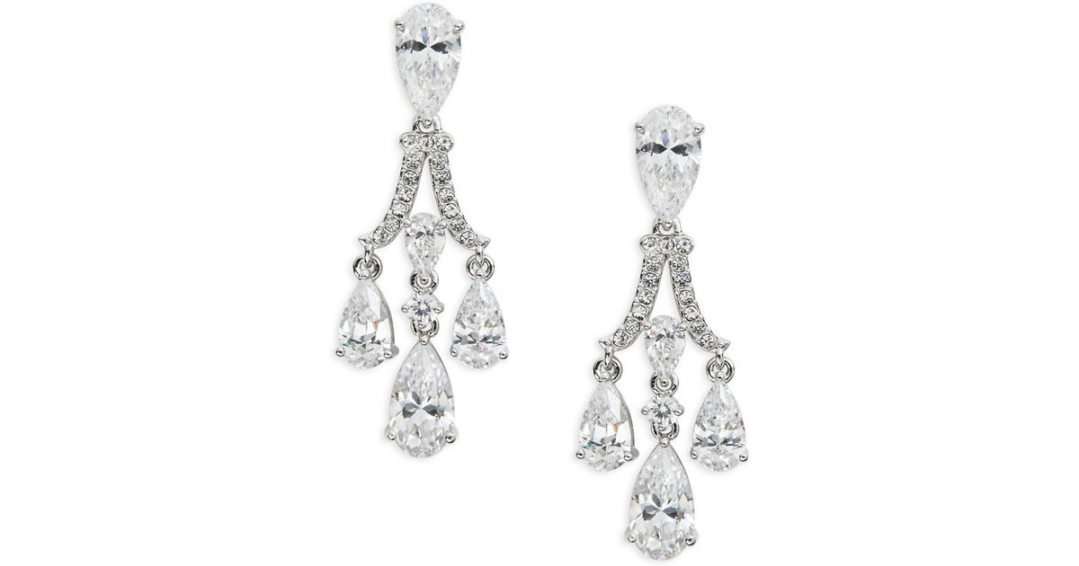 Lyst Nadri Small Chandelier Earrings In Metallic