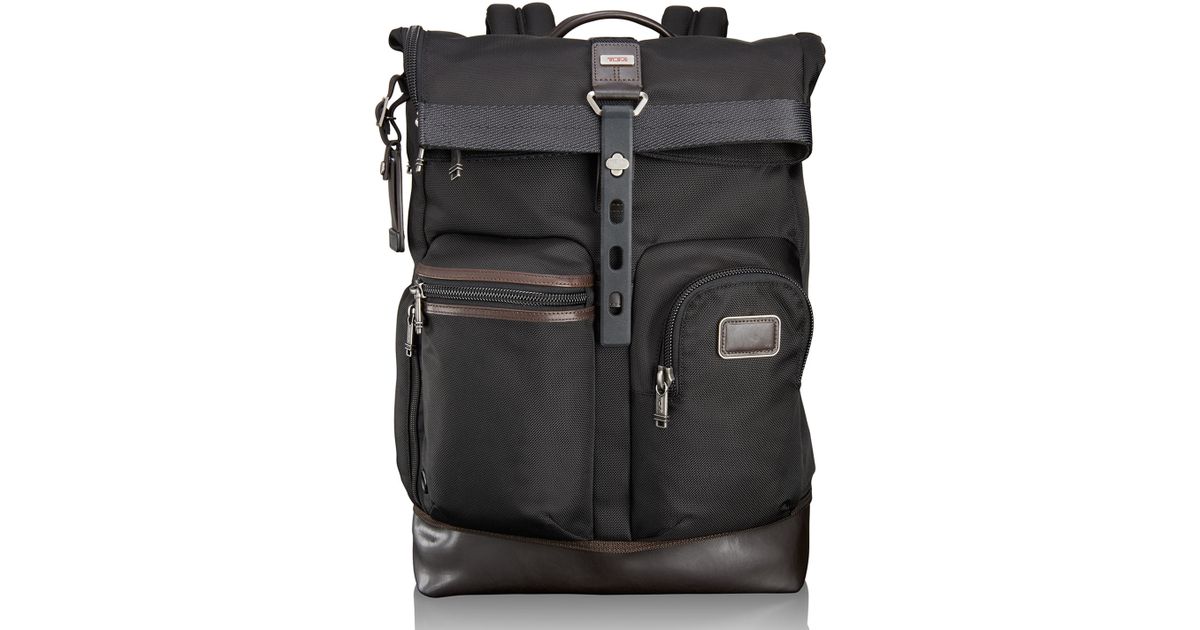 Tumi Alpha Bravo Hickory Luke Roll Top Backpack Tote In Brown Lyst