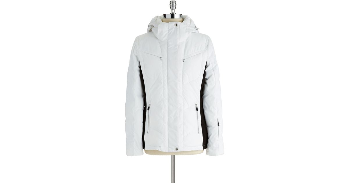 calvin klein puffer jacket black and white