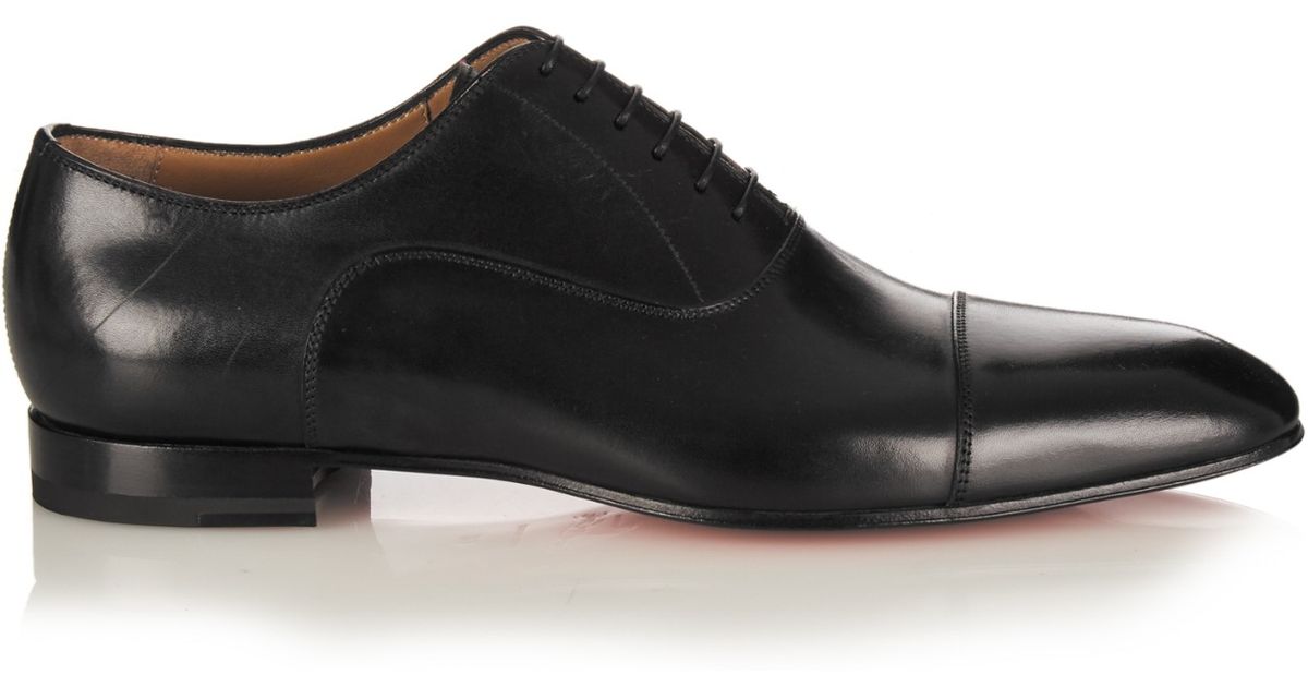 christian louboutin black lace up  