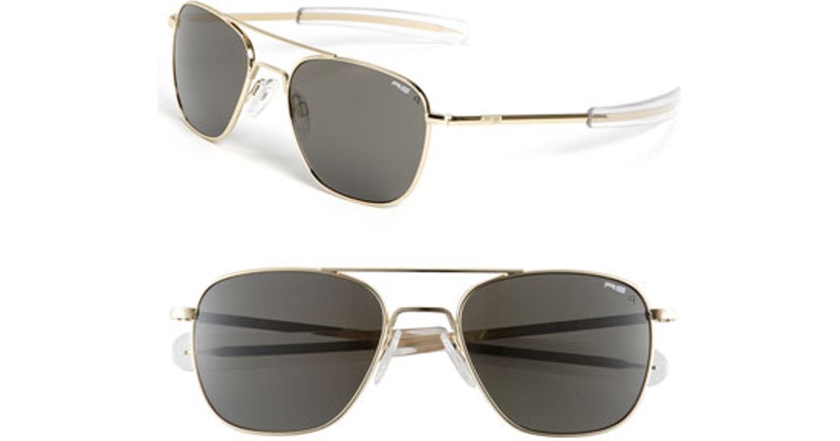 Randolph engineering 55mm Aviator Sunglasses in Gold for ...