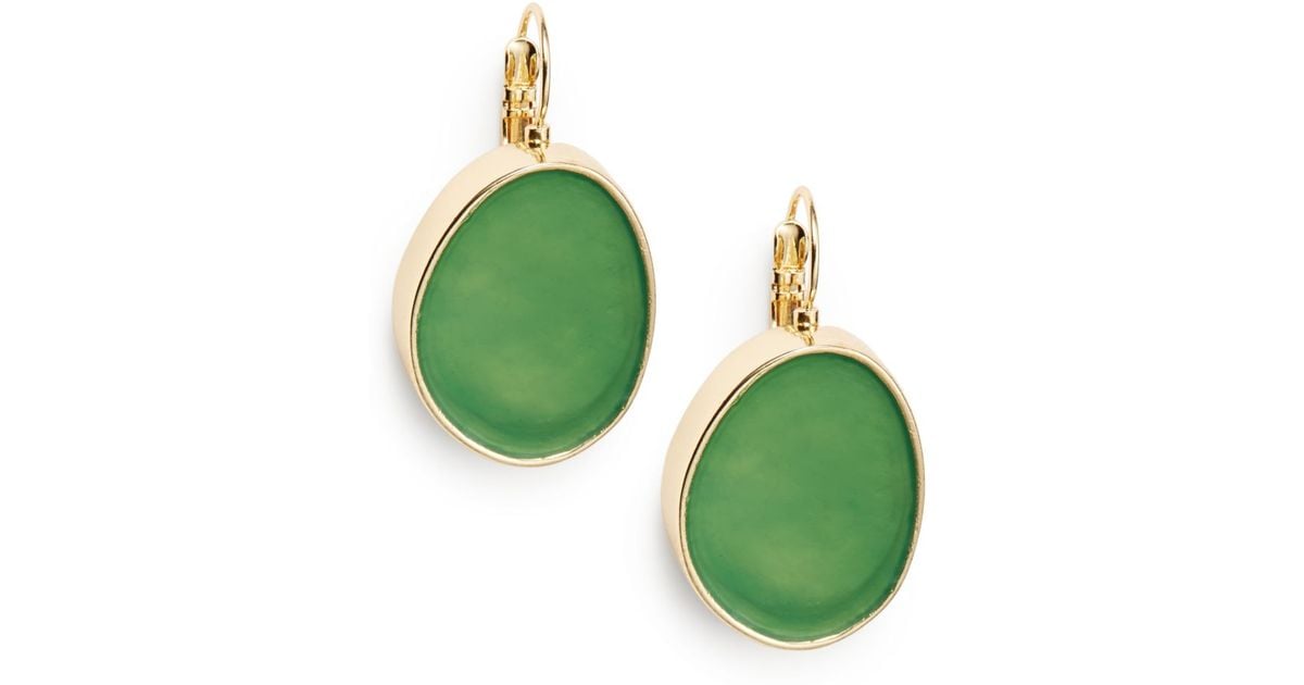Lyst Kenneth Jay Lane Green Drop Earrings In