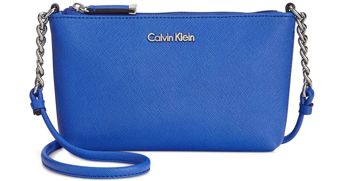 blue calvin klein purse