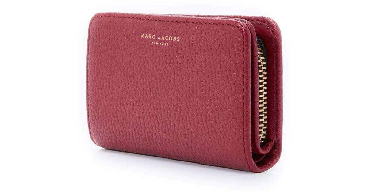 marc jacobs compact leather wallet