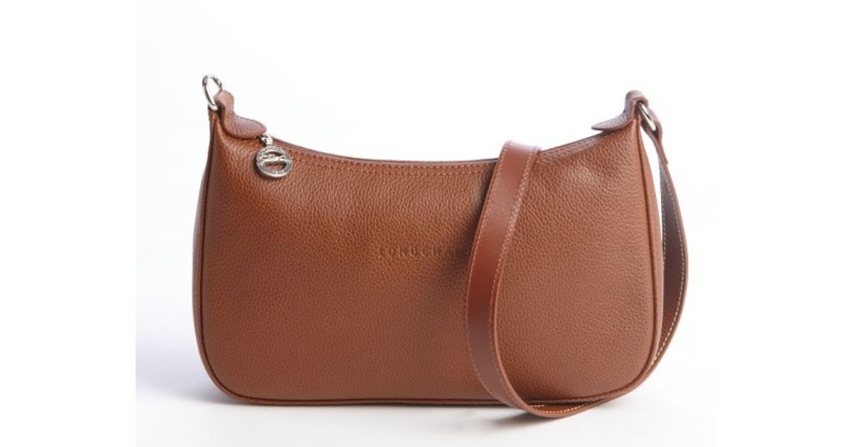 Lyst Longchamp Cognac Leather Crossbody Bag In Brown