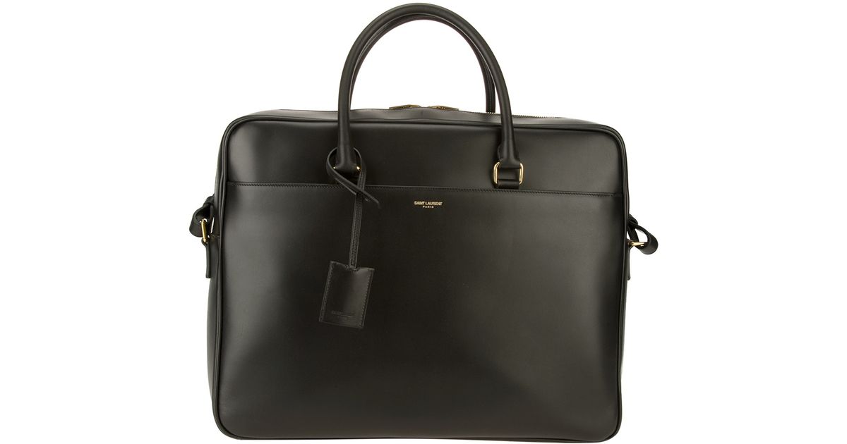 Saint laurent \u0026#39;Classic Museum\u0026#39; Briefcase in Black for Men | Lyst  