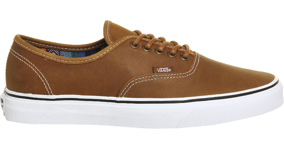 Vans Authentic Leather in Brown for Men | Lyst