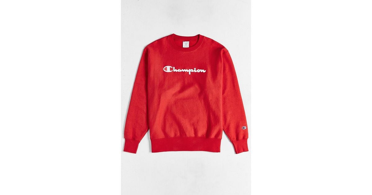 Champion Reverse Weave Sweatshirt in Red for Men | Lyst