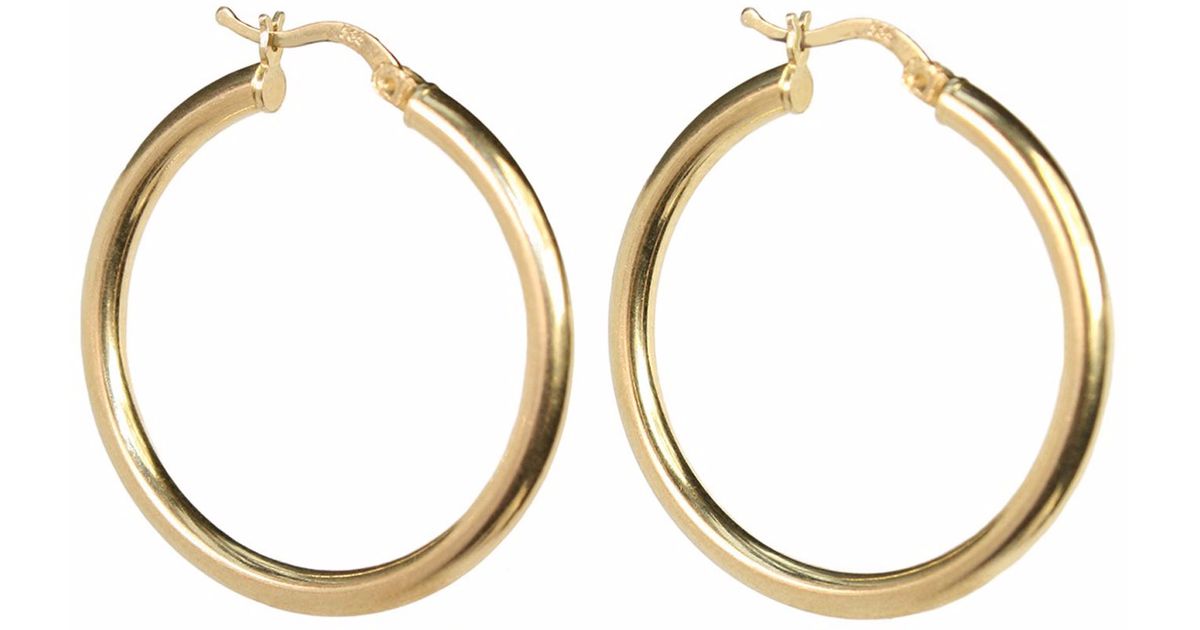 Lyst Talia Naomi Khaleesi Rounded Hooped Earrings Gold In Metallic