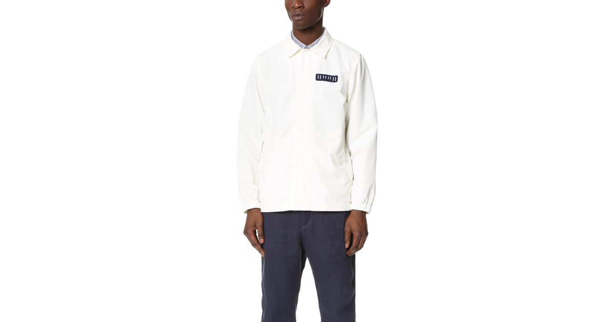 Download Lyst - White Mountaineering white Coach Jacket in White ...