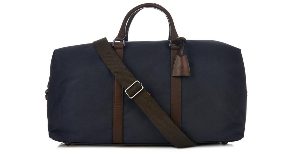 Lyst Mulberry Clipper Refined Canvas Weekend Bag In Blue For Men