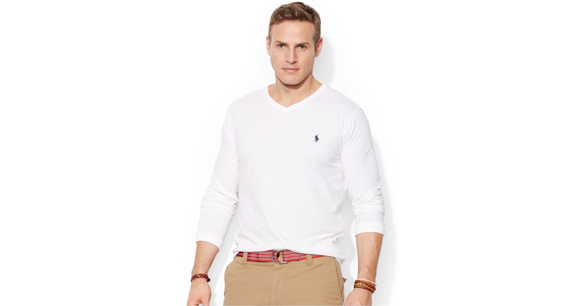 polo v neck long sleeve