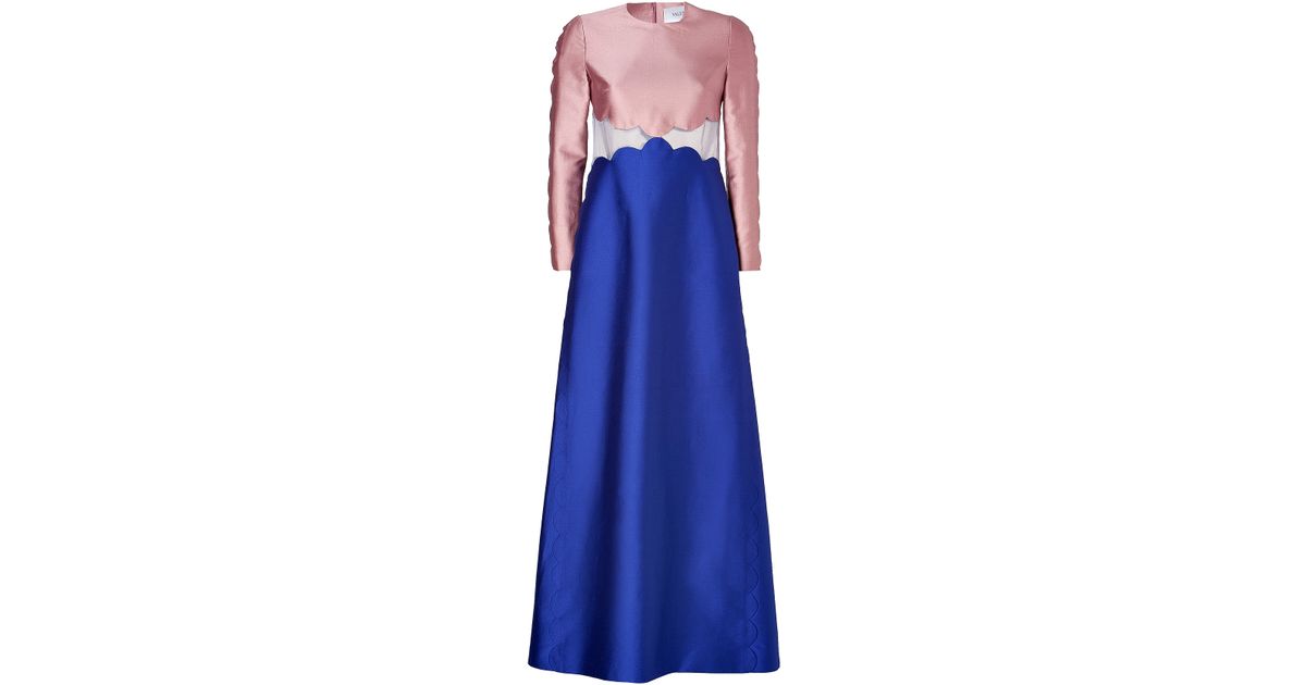 color block evening gown