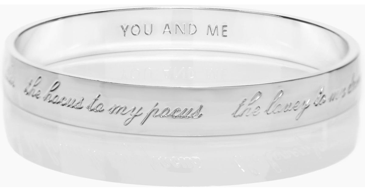 Lyst Kate Spade New York Maid Of Honor Idiom Bangle In Metallic