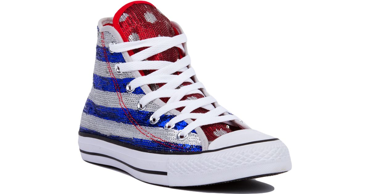 red sequin converse
