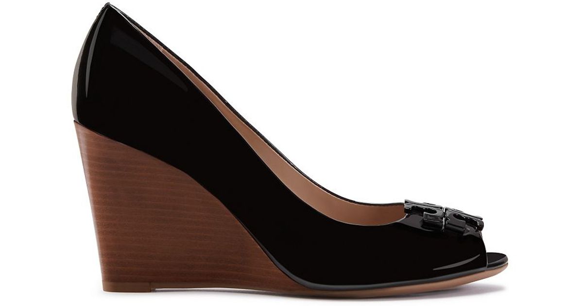 tory burch patent wedge