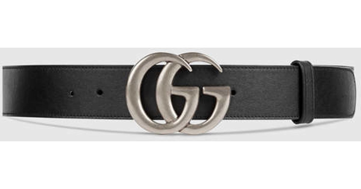 Gucci Leather Belt With Double G Buckle in Black for Men | Lyst