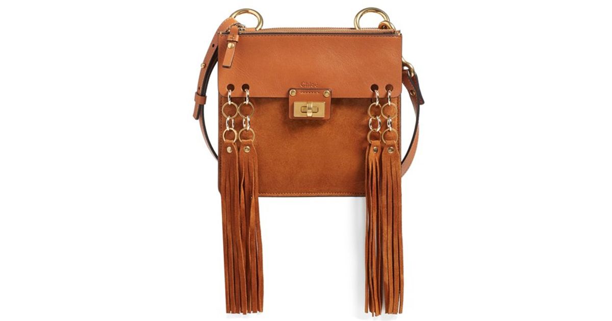 clohe bags - Chlo \u0026#39;small Jane\u0026#39; Tassel Suede \u0026amp; Leather Crossbody Bag in Brown ...