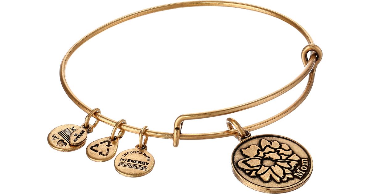 Lyst Alex And Ani Because I Love You Mom Charm Bangle In Metallic