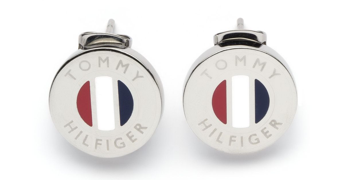 Tommy Hilfiger Earrings In Metallic Lyst