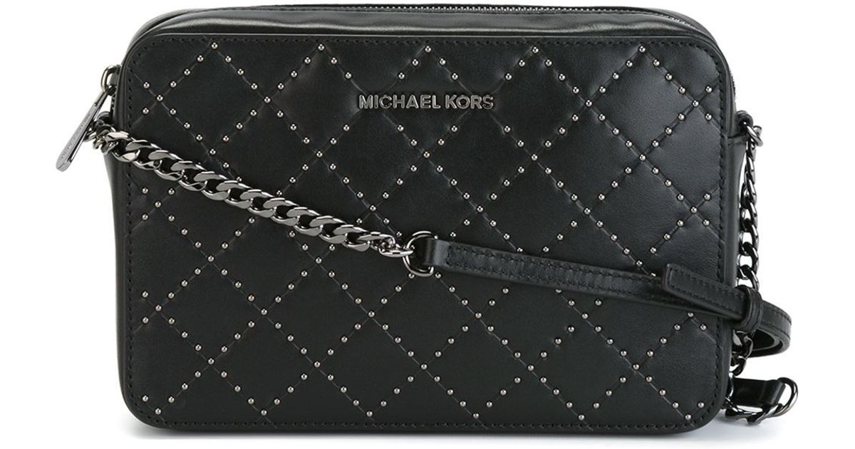 MK black studded purse